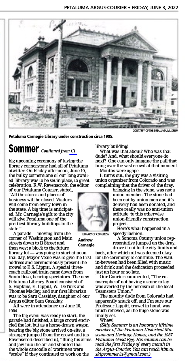 page 2 of Sommer's Argus Article about Woman's Improvement Club
